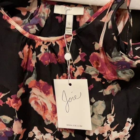 Joie Black floral blouse - Picture 2 of 4